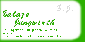 balazs jungwirth business card